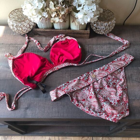 Vix Paula Hermanny Classic Paisley Bis Tube Top and Bottom Bikini - Picture 3 of 4